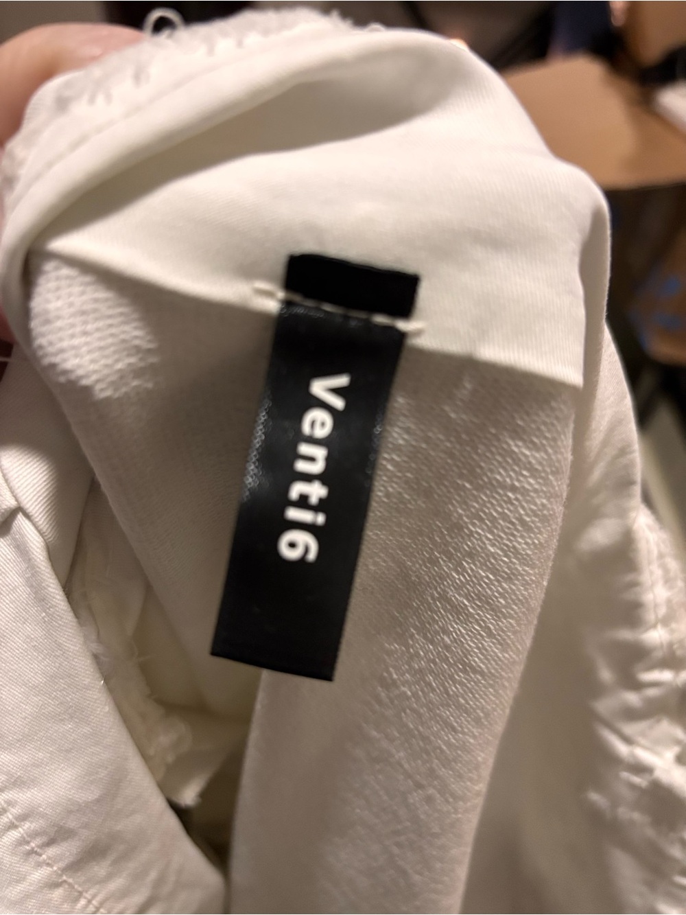 White Military-Style Utility Jacket with Double Row Buttons - Picture 5 of 9